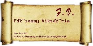 Füzessy Viktória névjegykártya