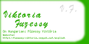 viktoria fuzessy business card